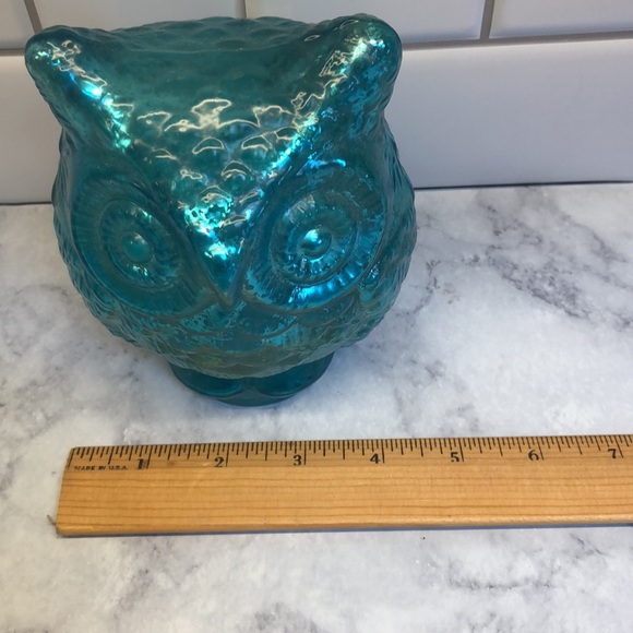 Turquoise Glass Owl - Picture 6 of 7